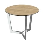 Tamara stainless steel side table - Ceramic Clear Oak
