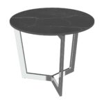 Tamara stainless steel side table - Marquina Marble