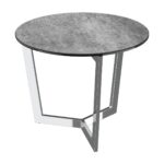 Tamara stainless steel side table - Silver Ceramic