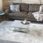 Square rotating coffee table - Silver Ceramic