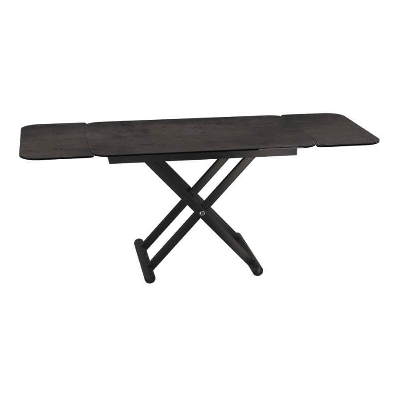 Enora Coffee Dining Table - Dark Steel