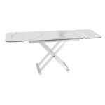 Enora Coffee Dining Table - Matt Marble