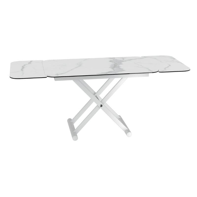 Enora Coffee Dining Table - Matt Marble