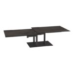 Opera Double Cearmic Coffee Table - Dark Steel