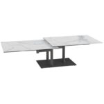 Opera Double Cearmic Coffee Table - Matt Marble