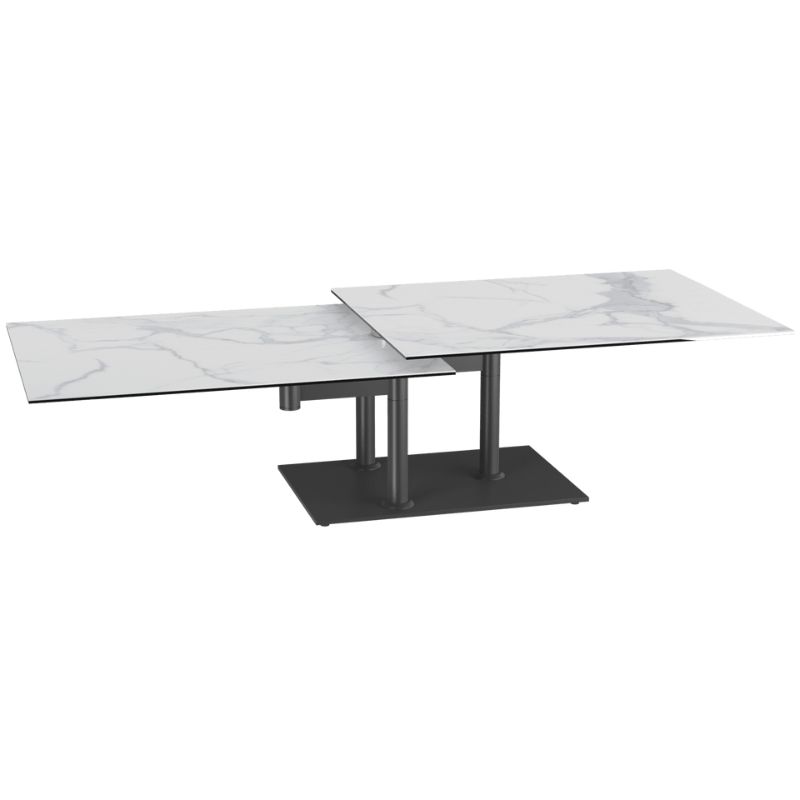 Opera Double Cearmic Coffee Table - Matt Marble