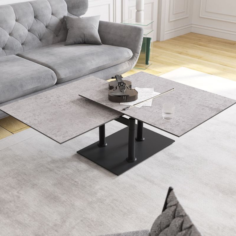 Opera Double Cearmic Coffee Table - Silver