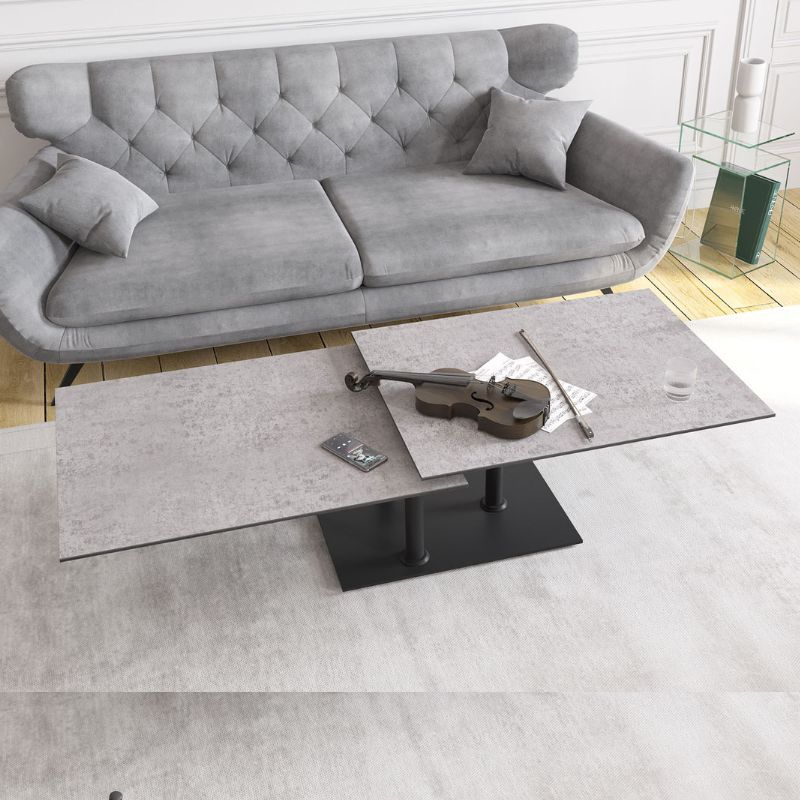 Opera Double Cearmic Coffee Table - Silver
