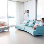 Pacific curved sofa from Fama