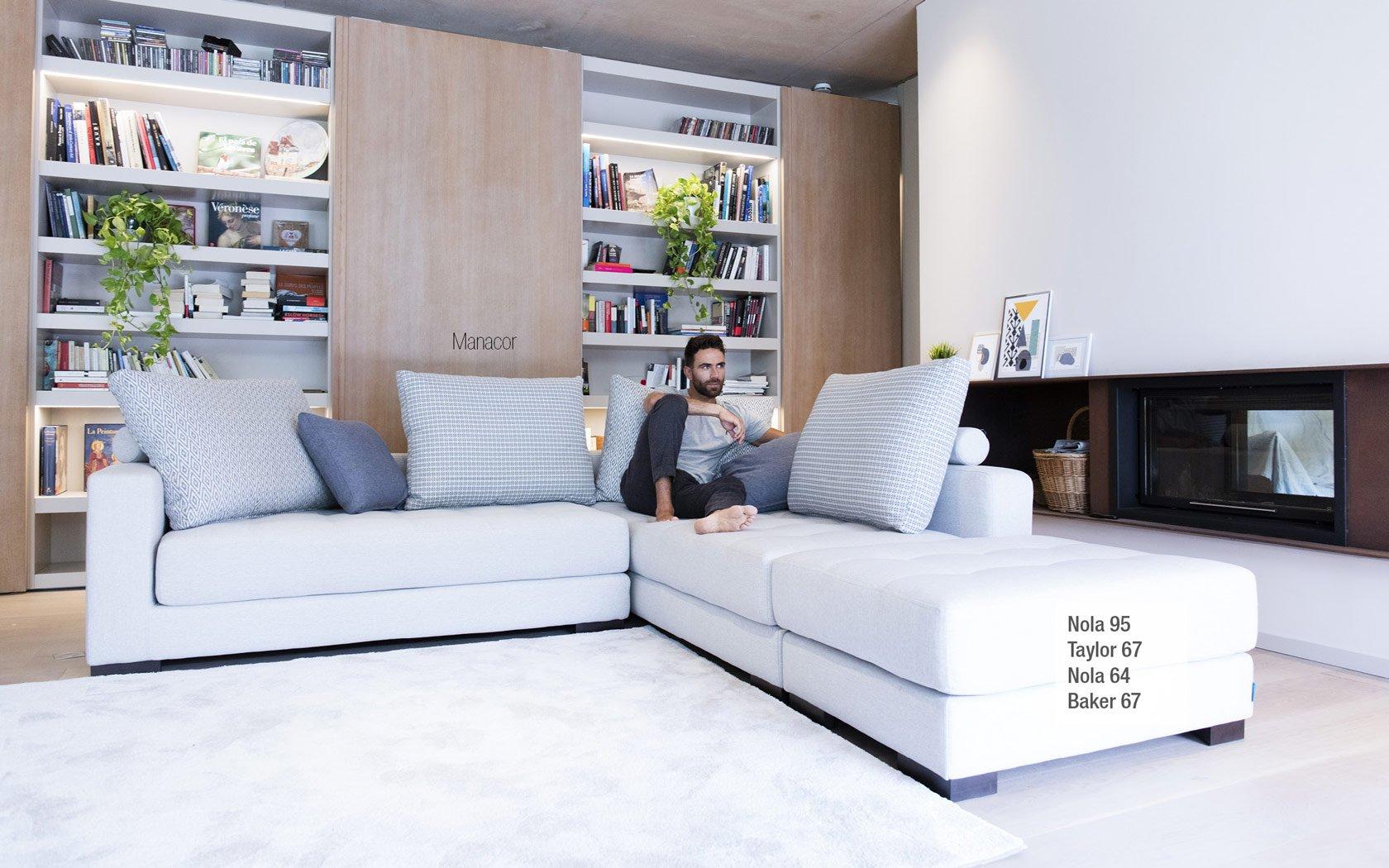 Manacor MBX1+MB1+PUF75 Corner Sofa from Fama (300x250cm) - Image 4