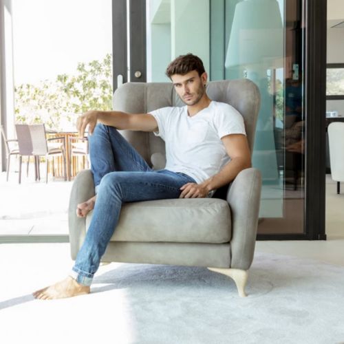 Aston Leather Armchair from Fama