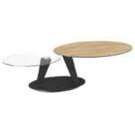 Ovalia Coffee Table Clear Oak Ceramics & Glass