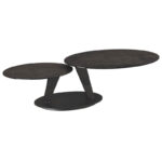 Ovalia Coffee Table Dark Steel Ceramics