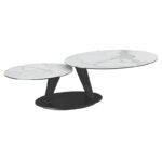 Ovalia Coffee Table Matt Marble Ceramics