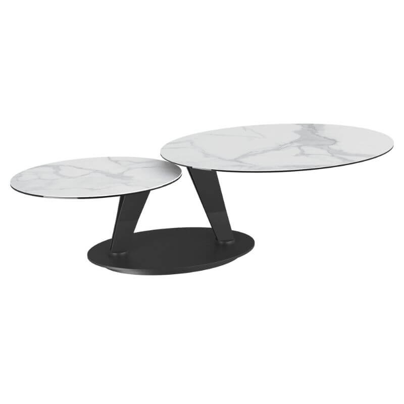 Ovalia Coffee Table Matt Marble Ceramics