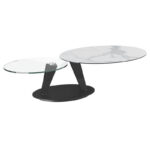 Ovalia Coffee Table Matt Marble & Glass