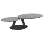 Ovalia Coffee Table Silver Ceramics
