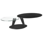 Ovalia Coffee Table Titanium Ceramics & Glass