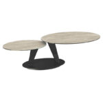 Ovalia Coffee Table Travertine