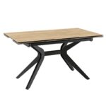 Fascination Dining Table Clear Oak Ceramic