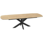 Phoenix extending dining table - Clear Oak Ceramic