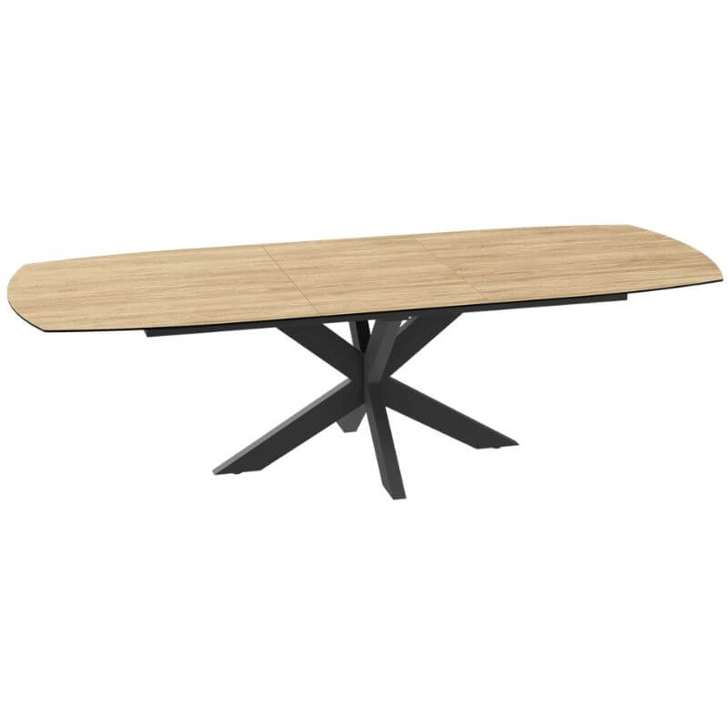 Phoenix extending dining table - Clear Oak Ceramic