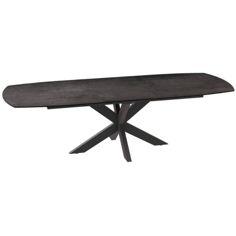 Phoenix extending dining table - Dark Steel Ceramic