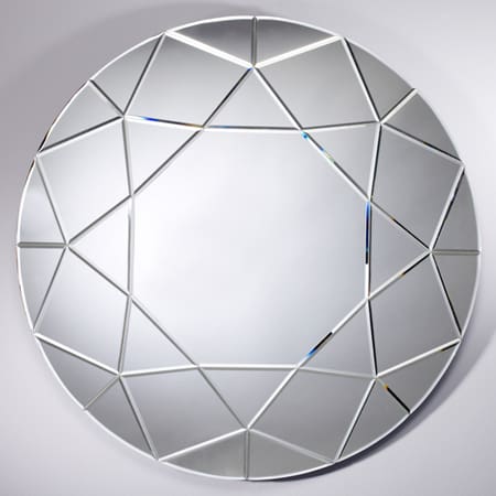 Diamond Round Mirror From Deknudt - 90cm x 90cm