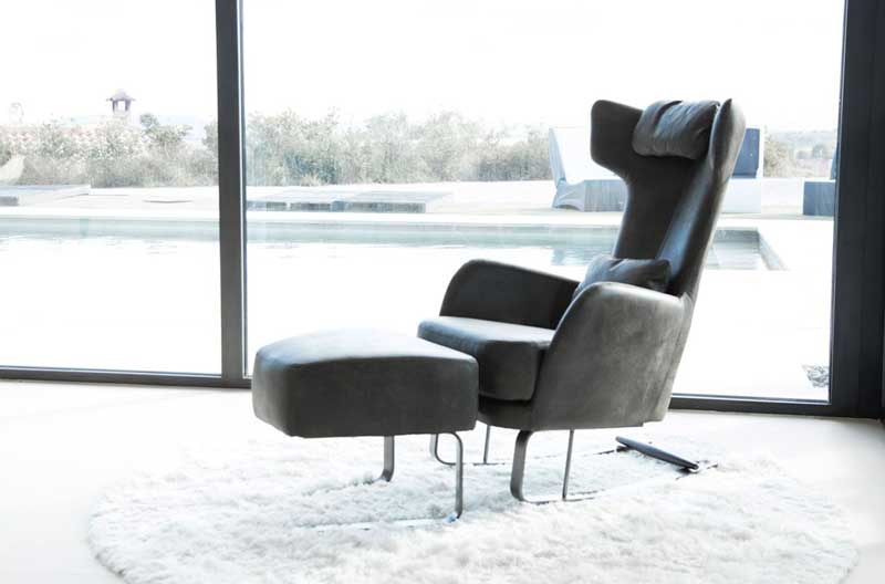 Kangou Leather Chair & Stool from Fama - Image 7