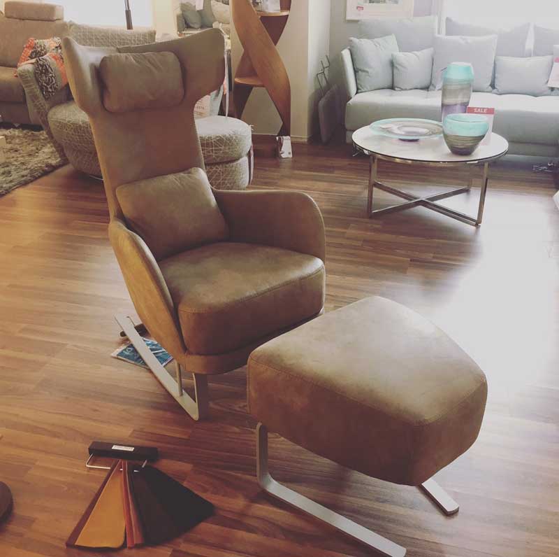 Kangou Leather Chair & Stool from Fama - Image 4
