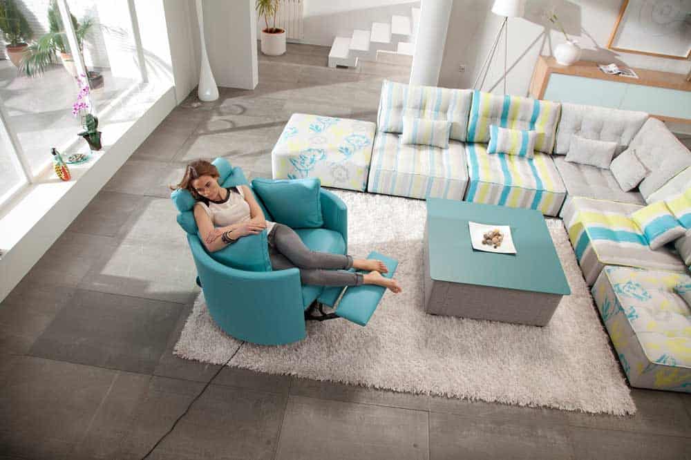Moon Chair Electric Recliner in Leather from Fama - Image 7