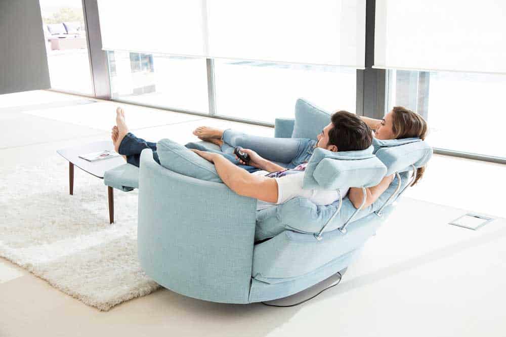 Moonrise XL Fabric Electric Recliner and Rocker 2 Seater from Fama - Image 4