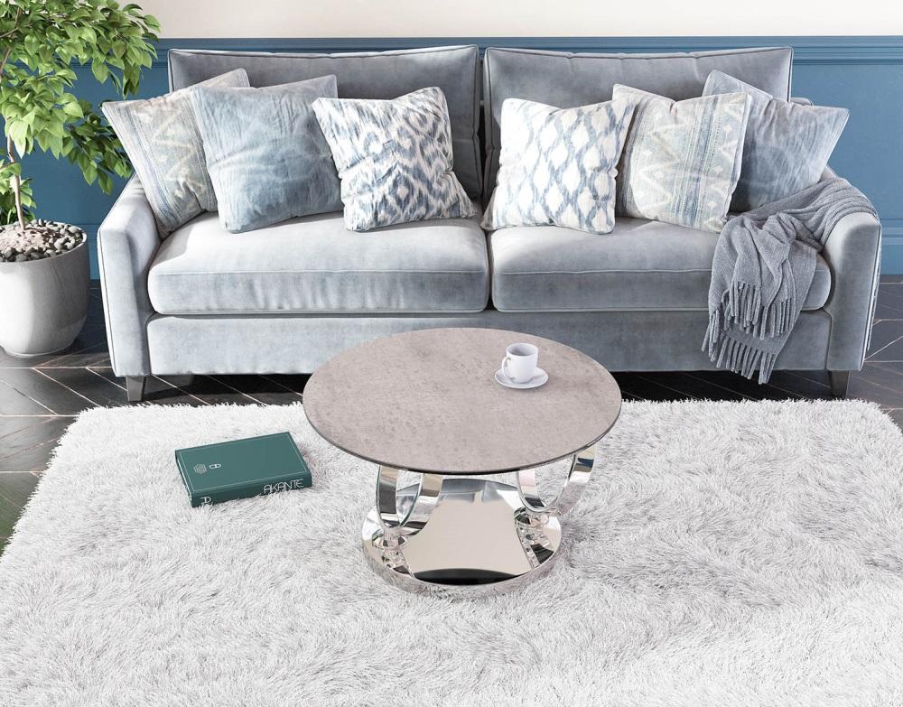 Eolia Chrome & Ceramic Top Coffee Table - Choice of Ceramic tops - Image 11