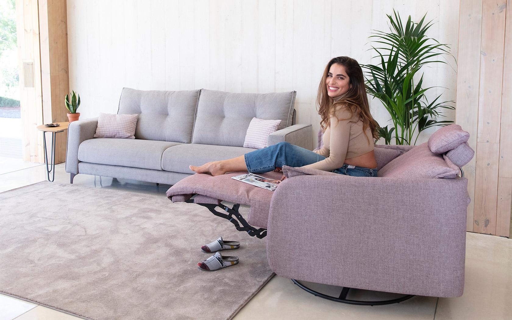 Eva Fabric Chair - Electric Recliner, Swivel from Fama - Image 8