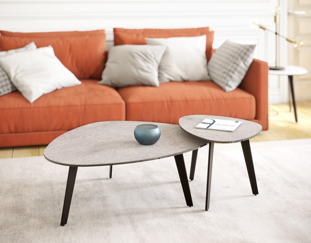 Galet Ceramic Top Coffee Table - Image 13