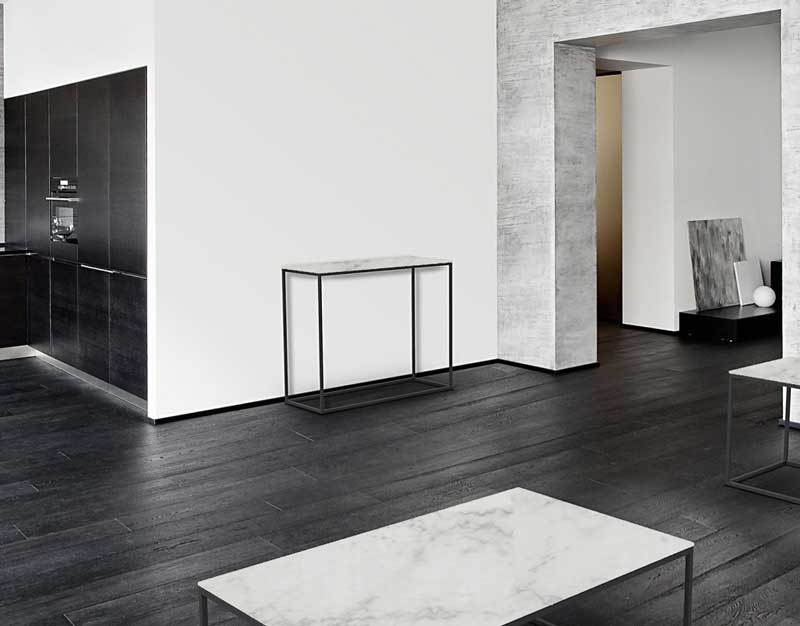 Julia Black Painted Console Table from Akante ST180 - 100x38x80cm - Image 5
