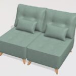 Arianne Love fabric 2 seater on legs