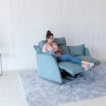 Nadia Xl fabric electric recliner sofa from Fama