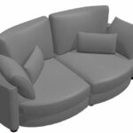 Afrika B1+B2 Leather – 4 seater sofa from Fama 210cm