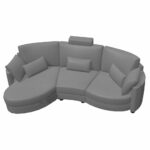 Afrika Z1+LB2 Leather – Chaise sofa from Fama 282cm