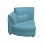 Afrika B1 – Curved 1 arm module in leather from Fama 105cm
