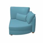 Afrika B2 – Curved 1 arm module in leather from Fama 105cm