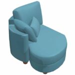 Afrika Z1 – Chaise module in leather from Fama 105cm