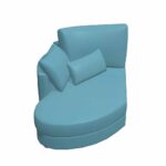Afrika Z1 – Chaise module in leather from Fama 105cm