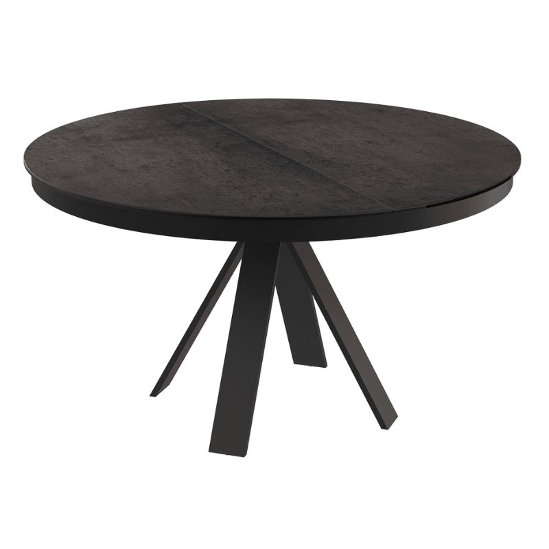 Chanterelle Dining Table Dark Steel Ceramics