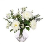 PEONY & EUCALYPTUS IN VASE