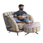 Astoria Large Armchair & Footstool from Fama