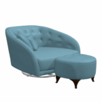 Astoria You&Me Swivel Chair + Footstool LGT