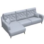 Avalon Leather Chaise Sofa G1+M+M