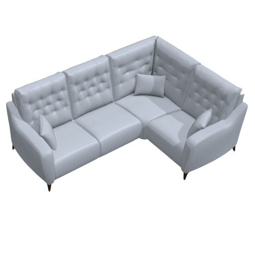 Avalon Leather N+N+Y+N Corner Sofa By Fama (optional electric recliner)